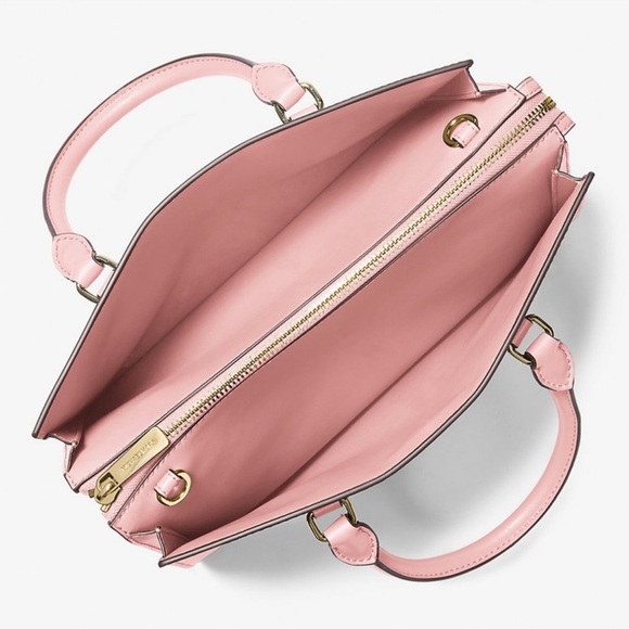 Michael Kors Sheila Medium Satchel Bag Powder Blush - Picture 8 of 9